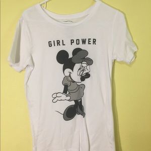 Black and white Minnie Mouse Disney brand t shirt